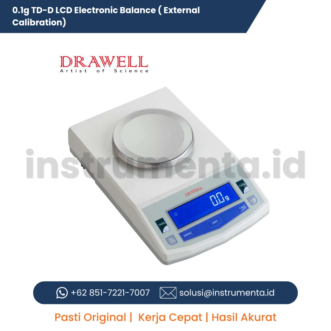 Distributor Resmi 0.1g TD-D LCD Electronic Balance ( External Calibration) Presisi Tinggi Ready Stock